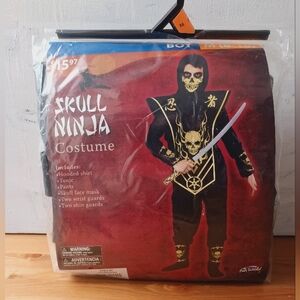 Skull Ninja Halloween Costume Boy Size M (8-10)